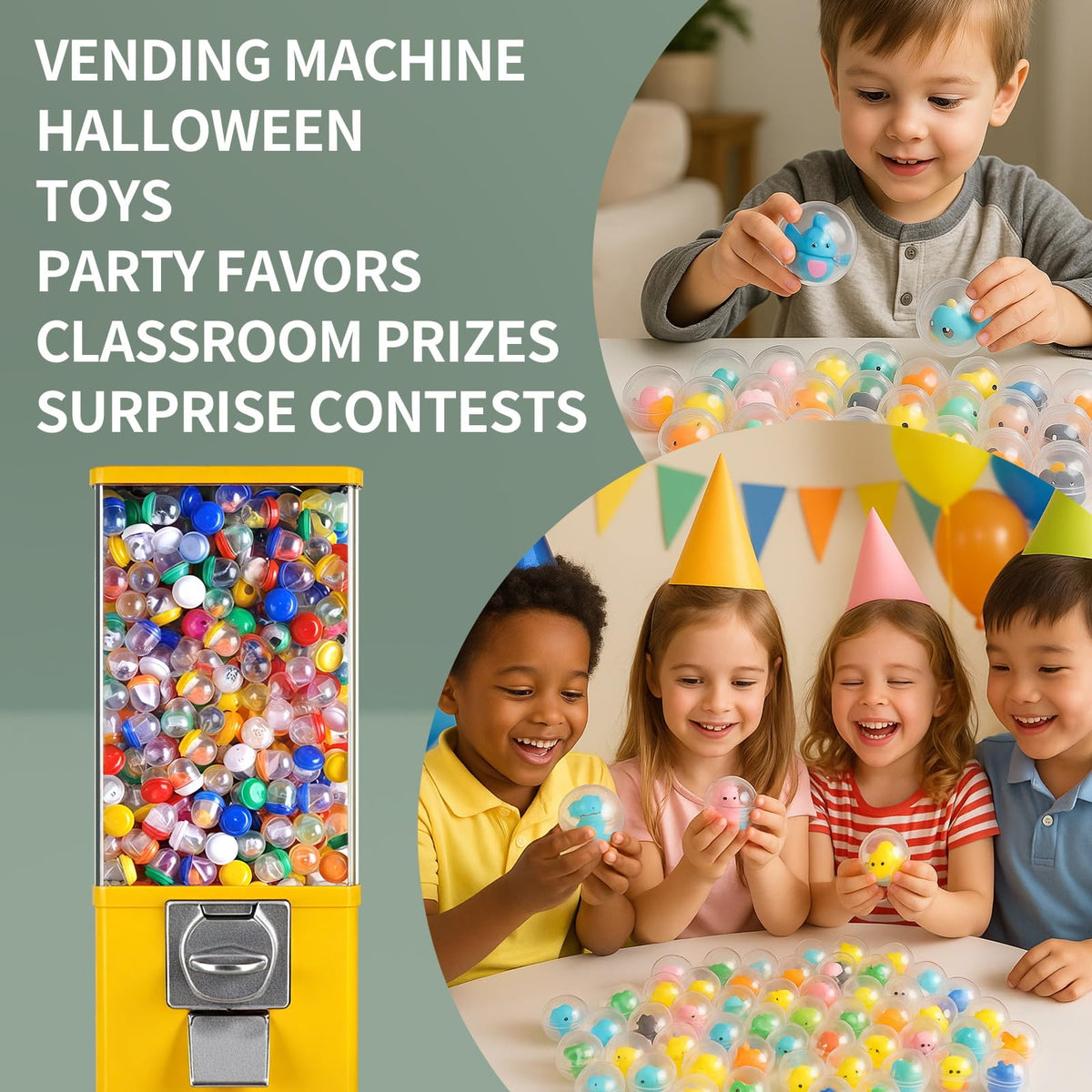 Zilphoba bulk capsules for prize containers and crafts.