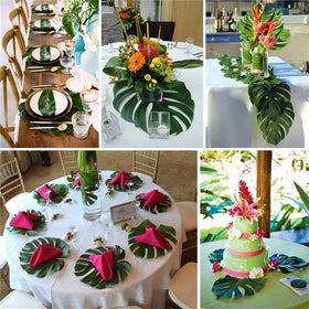 zilue hawaiian party setup backdrop shows complete decor for luau