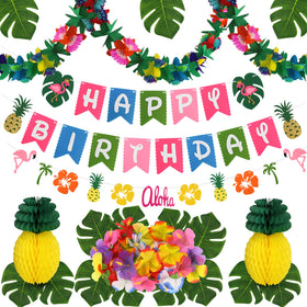 zilue tropical garland 9.8 ft colorful backdrop for party photos