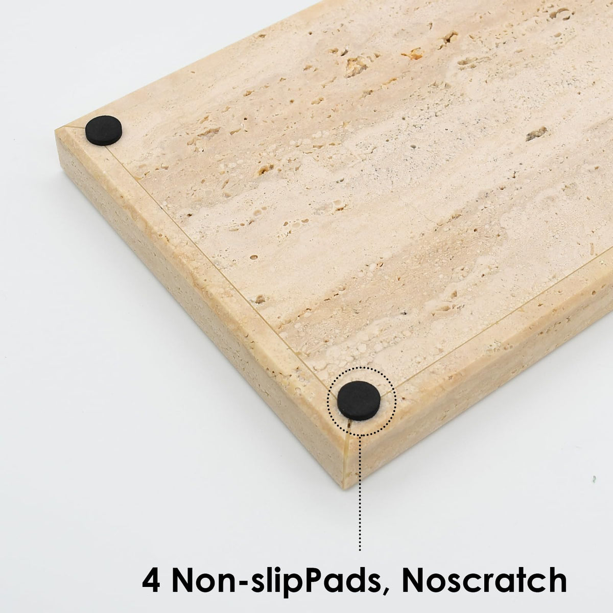 Zilukar travertine tray on desk as a neat decor accessory