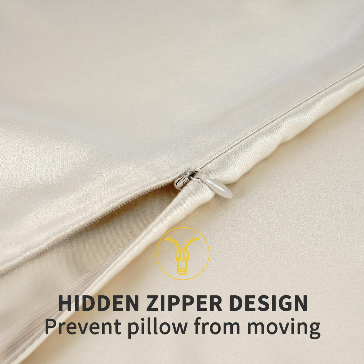 ZIMASILK beige pillowcase 20x26 delivers a luxurious sleep experience nightly.