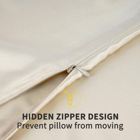 ZIMASILK beige pillowcase 20x26 delivers a luxurious sleep experience nightly.