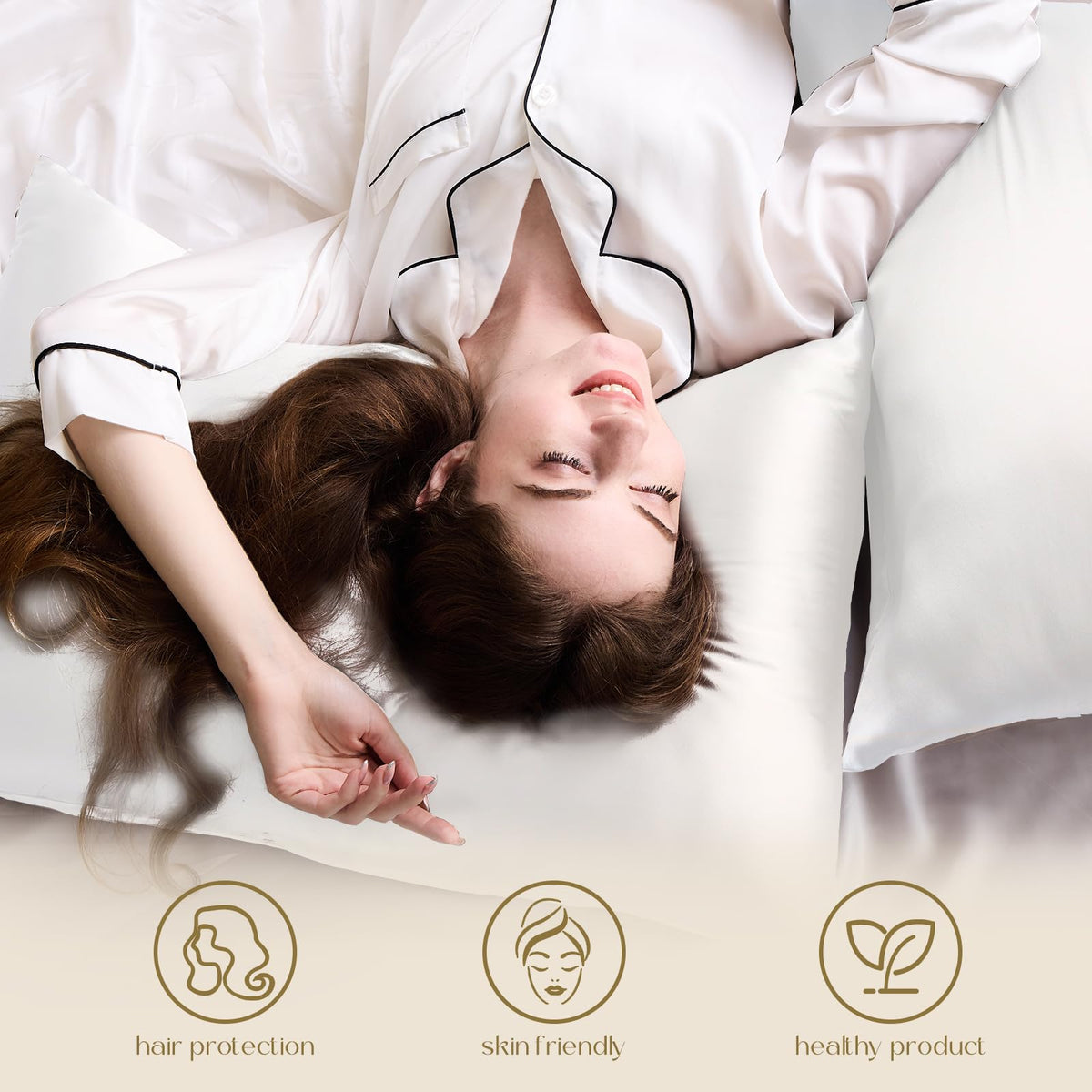 ZIMASILK reduces hair frizz and skin creases during sleep.