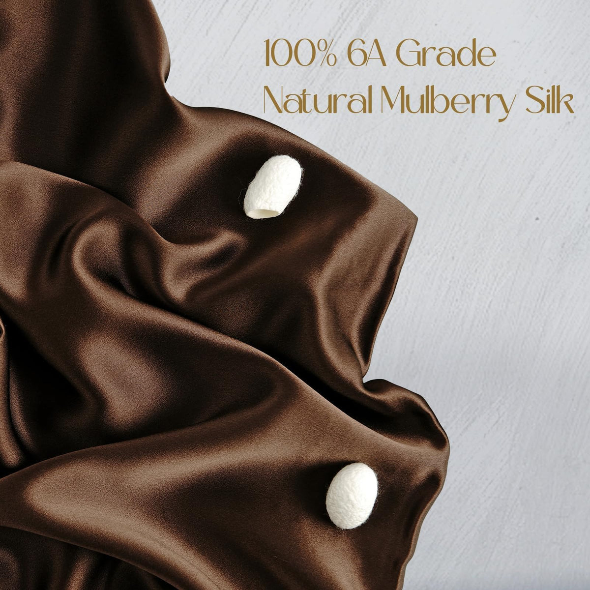 Close-up of Grade 6A mulberry silk texture showing luxurious softness.