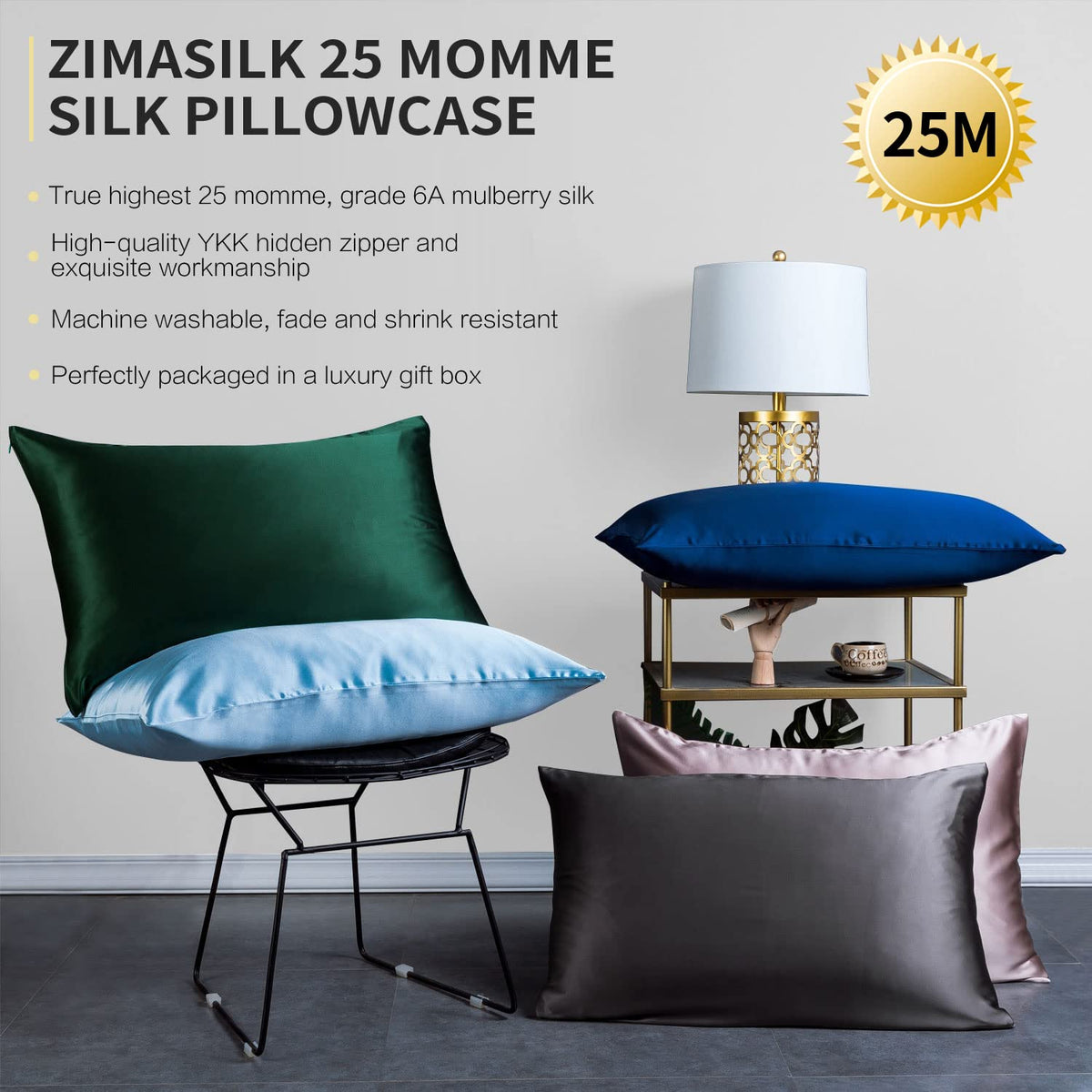 ZIMASILK OEKO-TEX certification badge indicating safety for skin