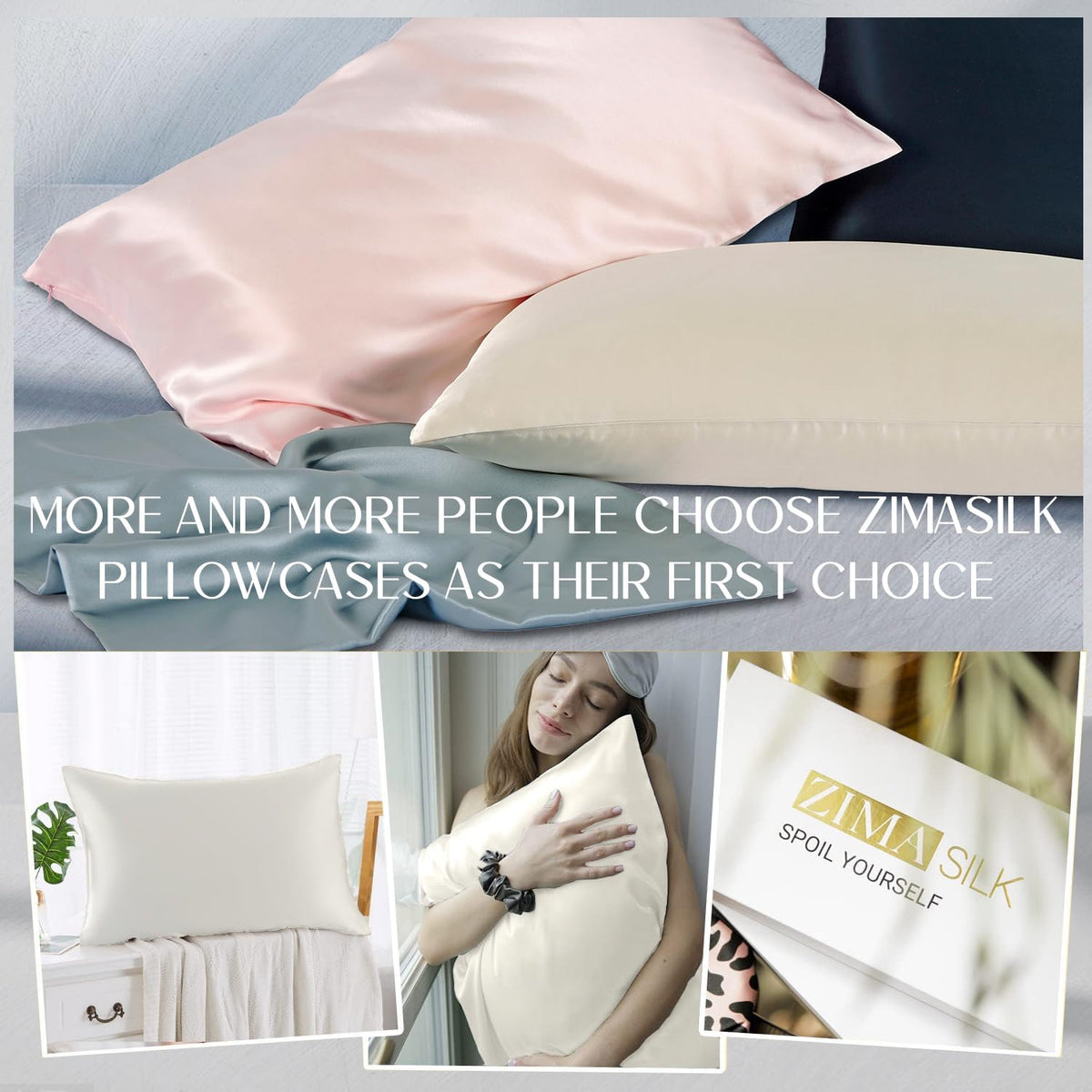 ZIMASILK packaging and 180-day warranty card included