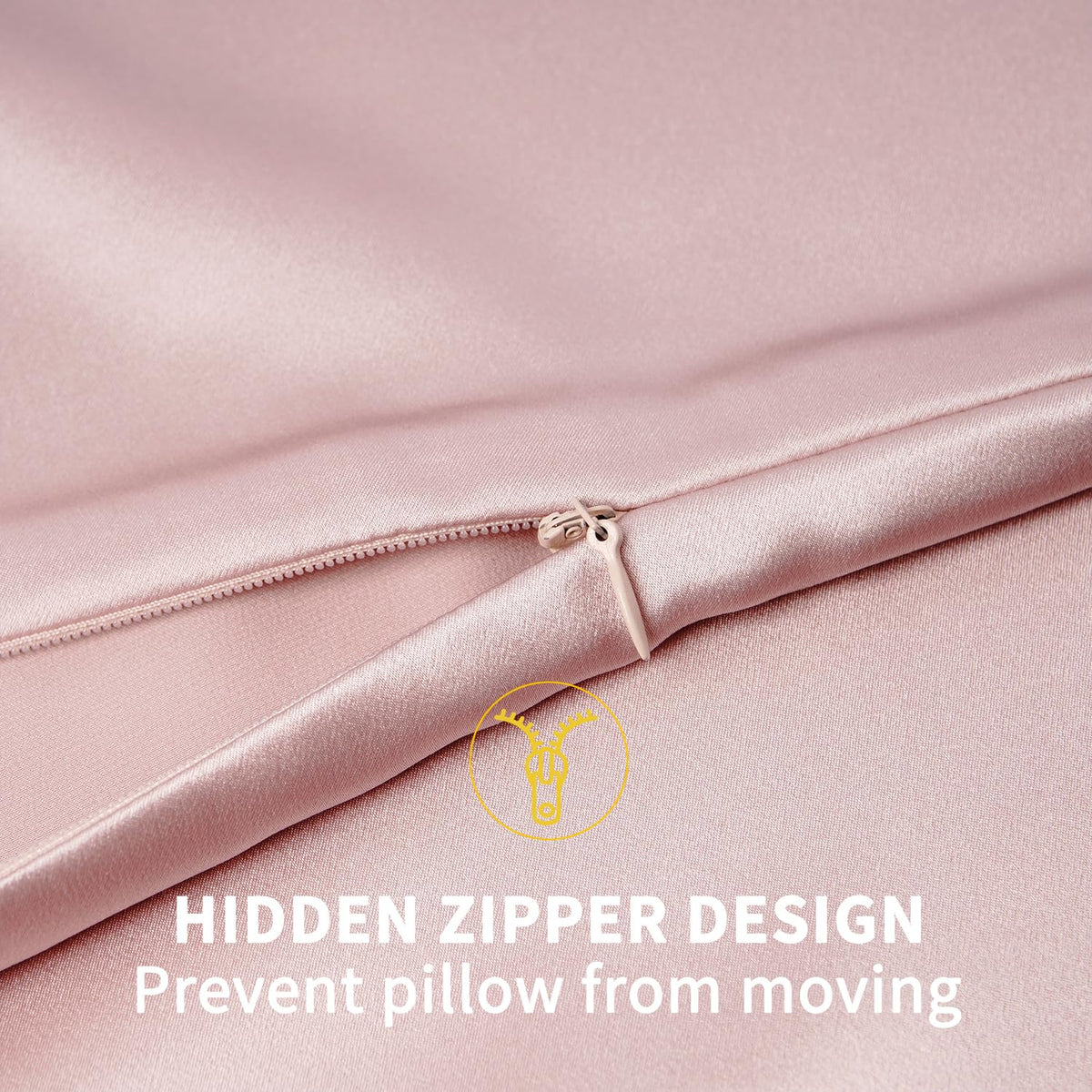 ZIMASILK pale pink 20x26 pillowcase complements calm bedroom decor.