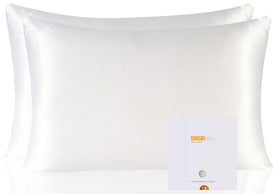 ZIMASILK 2-pack mulberry silk pillowcase offers ultra-soft comfort for restful nights.