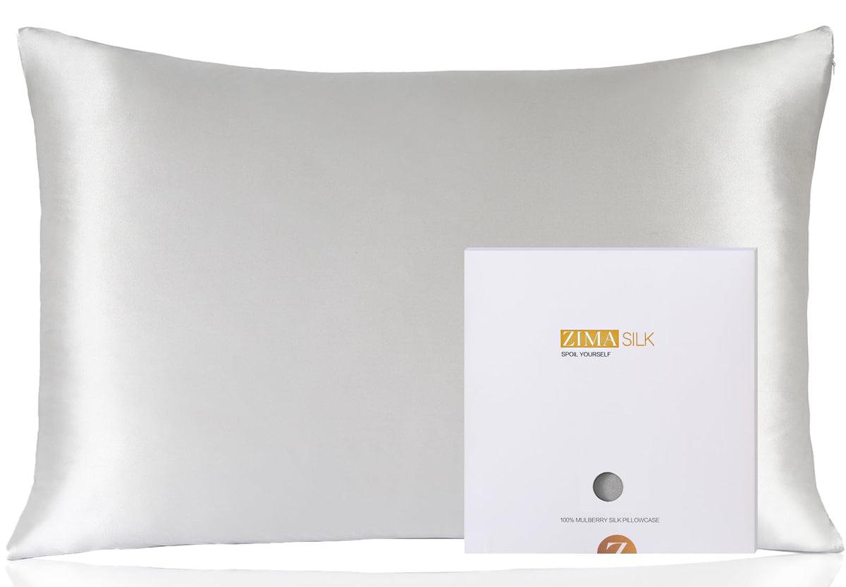 ZIMASILK pillowcase closeup silk fibers showing premium softness for skin