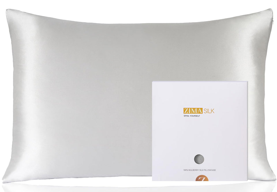 ZIMASILK pillowcase with double-sided silk for smoother hair and skin
