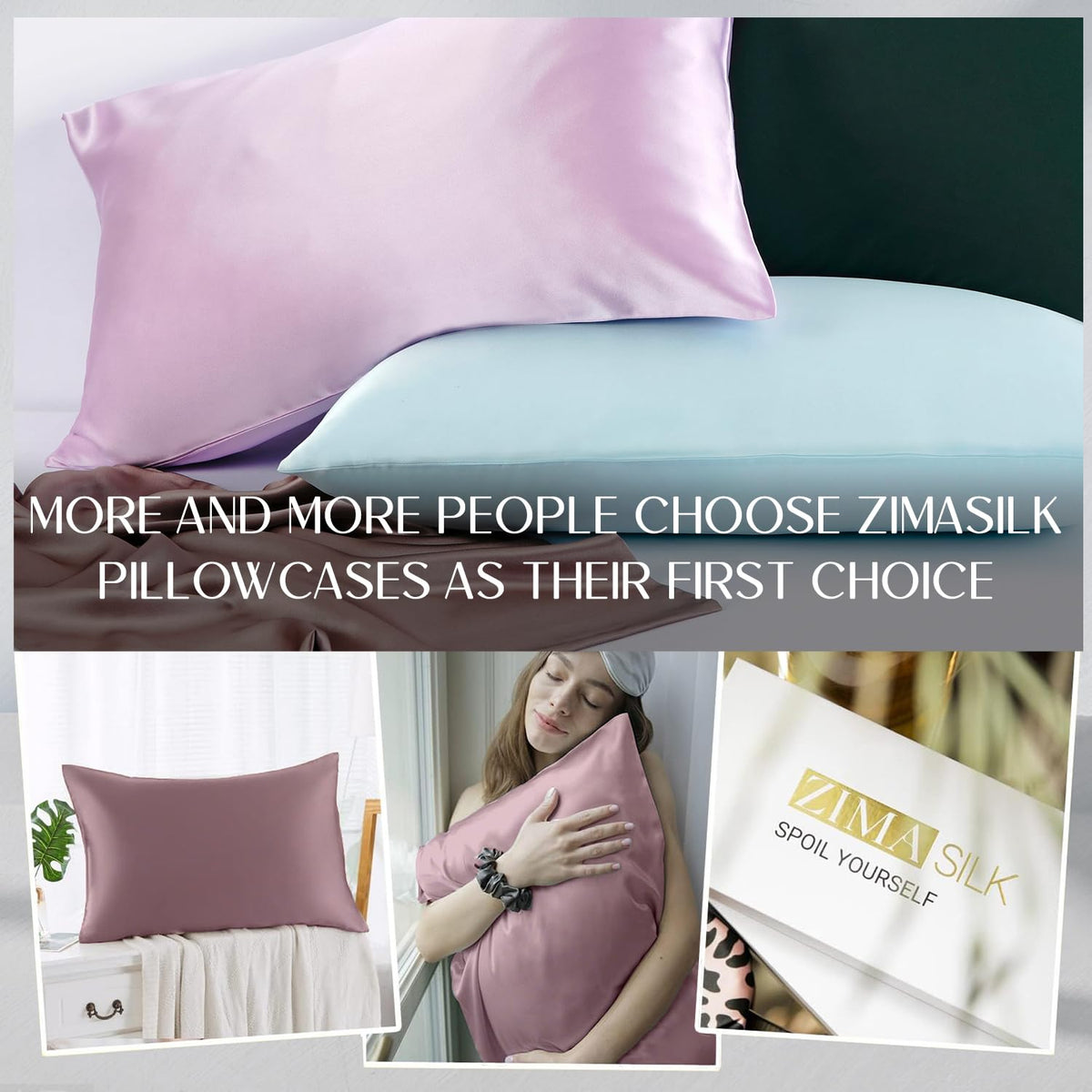 Grade 6A Mulberry silk from ZIMASILK highlights natural sheen and durability