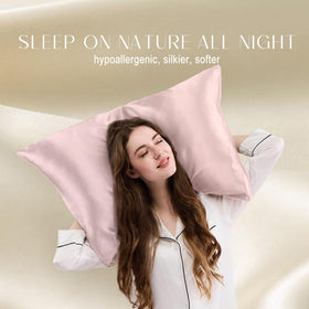ZIMASILK hypoallergenic pillowcase supports sensitive skin and comfortable nights.