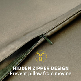 ZIMASILK olive grey pillowcase uses colorfast dyes for lasting color
