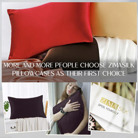 ZIMASILK silk creates gentle contact for hair and skin during sleep