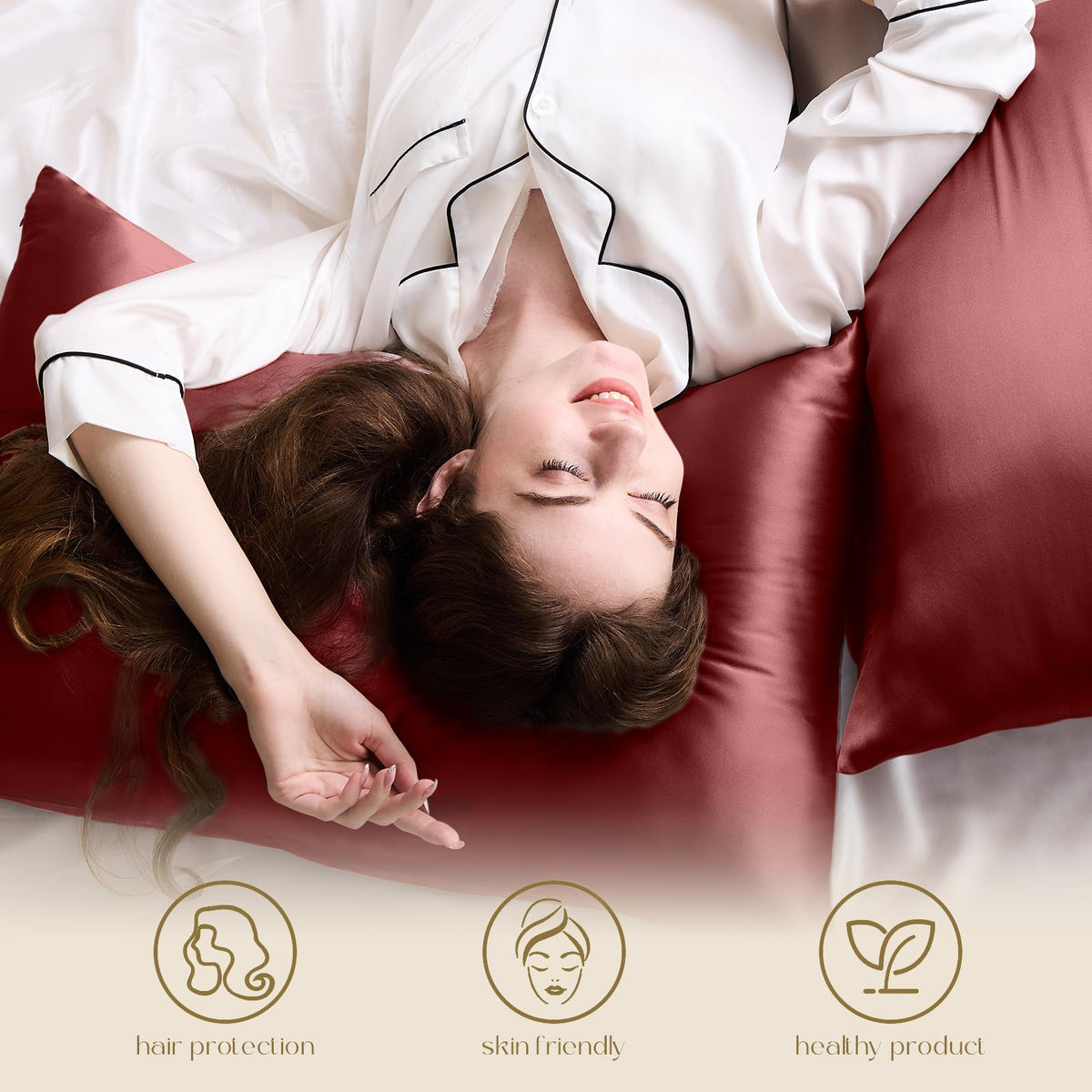 ZIMASILK silk pillowcase travel-friendly design demonstrated on a travel pillow