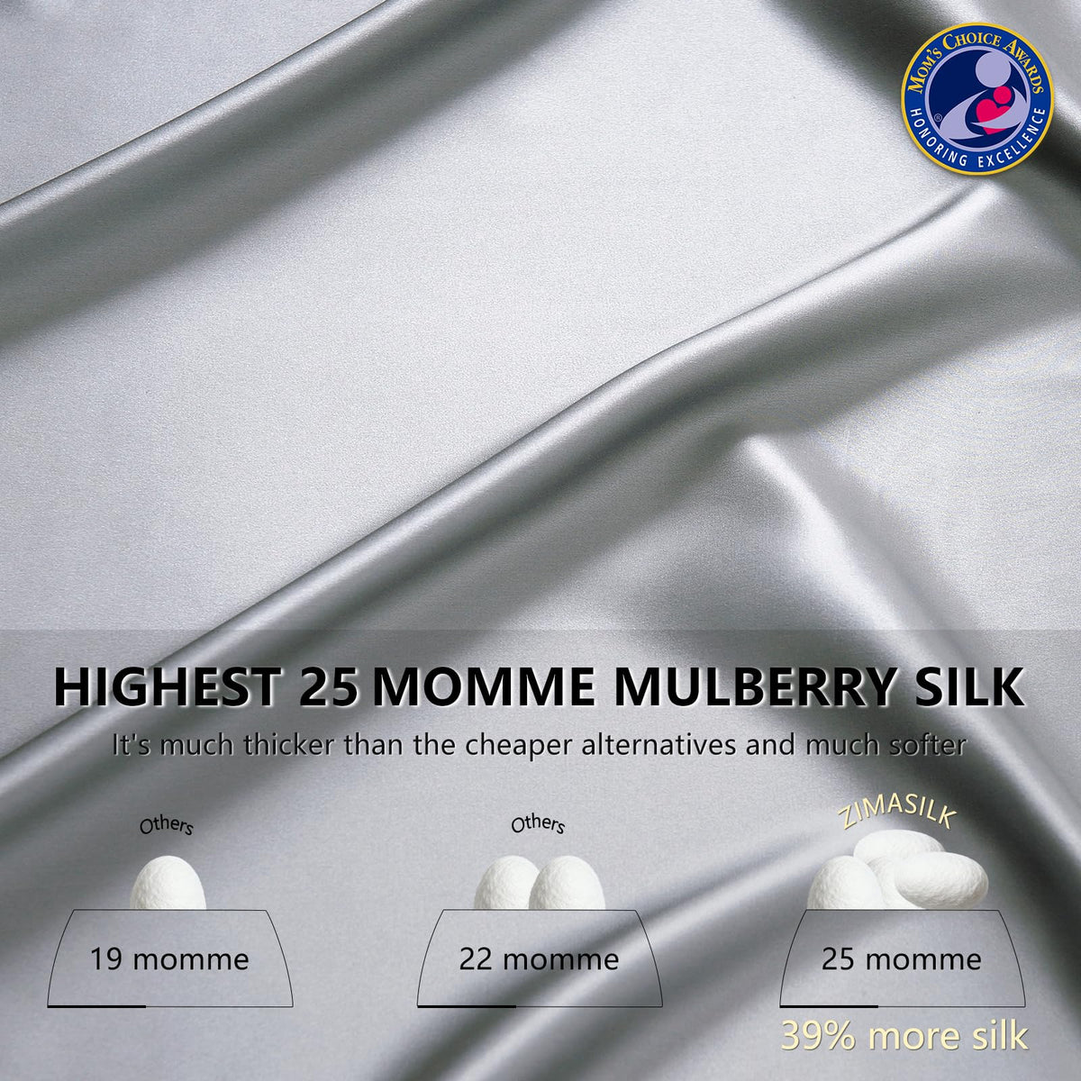 ZIMASILK hidden YKK zipper detail for secure pillow insertion