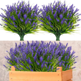 ZINHO artificial lavender bundles for outdoor décor with lifelike large heads.