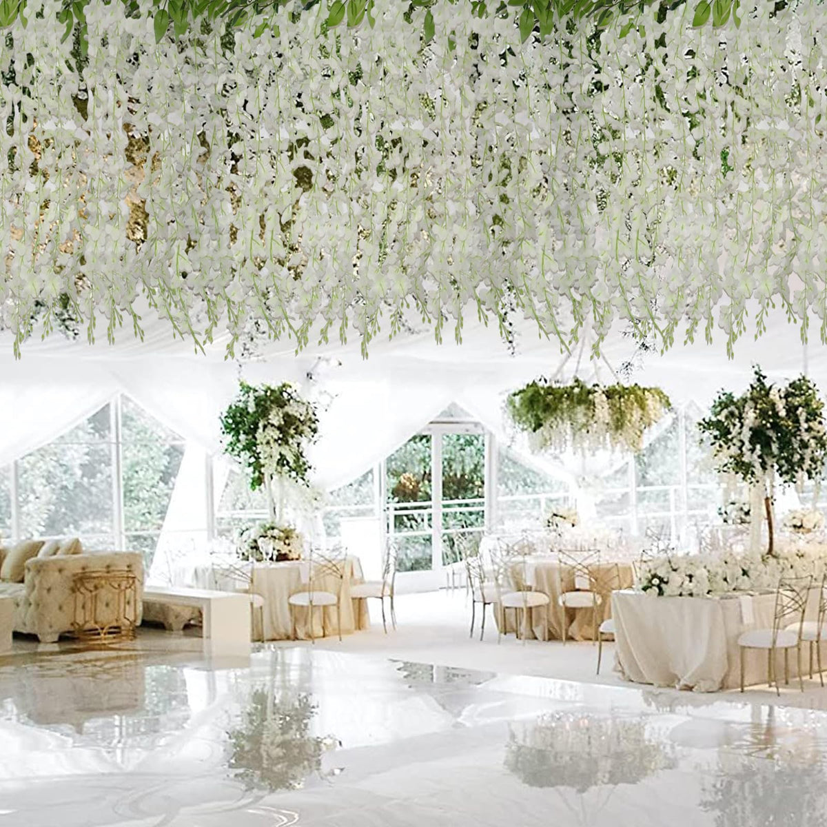 ZINHO bedroom wisteria decor adds soft romantic touch