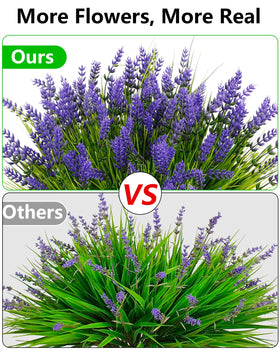ZINHO lavender with faux grass accents for realistic garden styling.