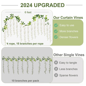ZINHO wisteria garland draped on a wedding arch for a romantic ceremony