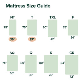 Zinus 5-inch mattress fits youth bedrooms with everyday comfort.
