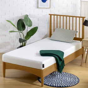 Zinus green tea memory foam layer detail emphasizes gentle body contouring.