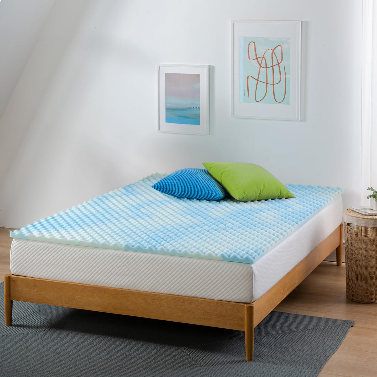 Green Tea memory foam delivers a fresh, comfortable feel.