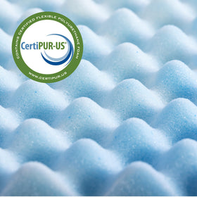 Cooling gel and memory foam work together for temperature balance.
