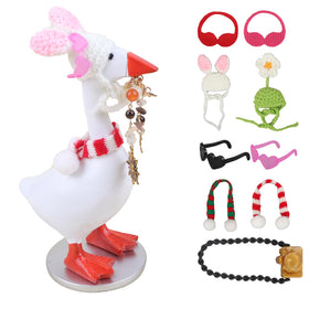ZioNNyxviana desk mini goose key holder with outfits adds playful organization to entryways