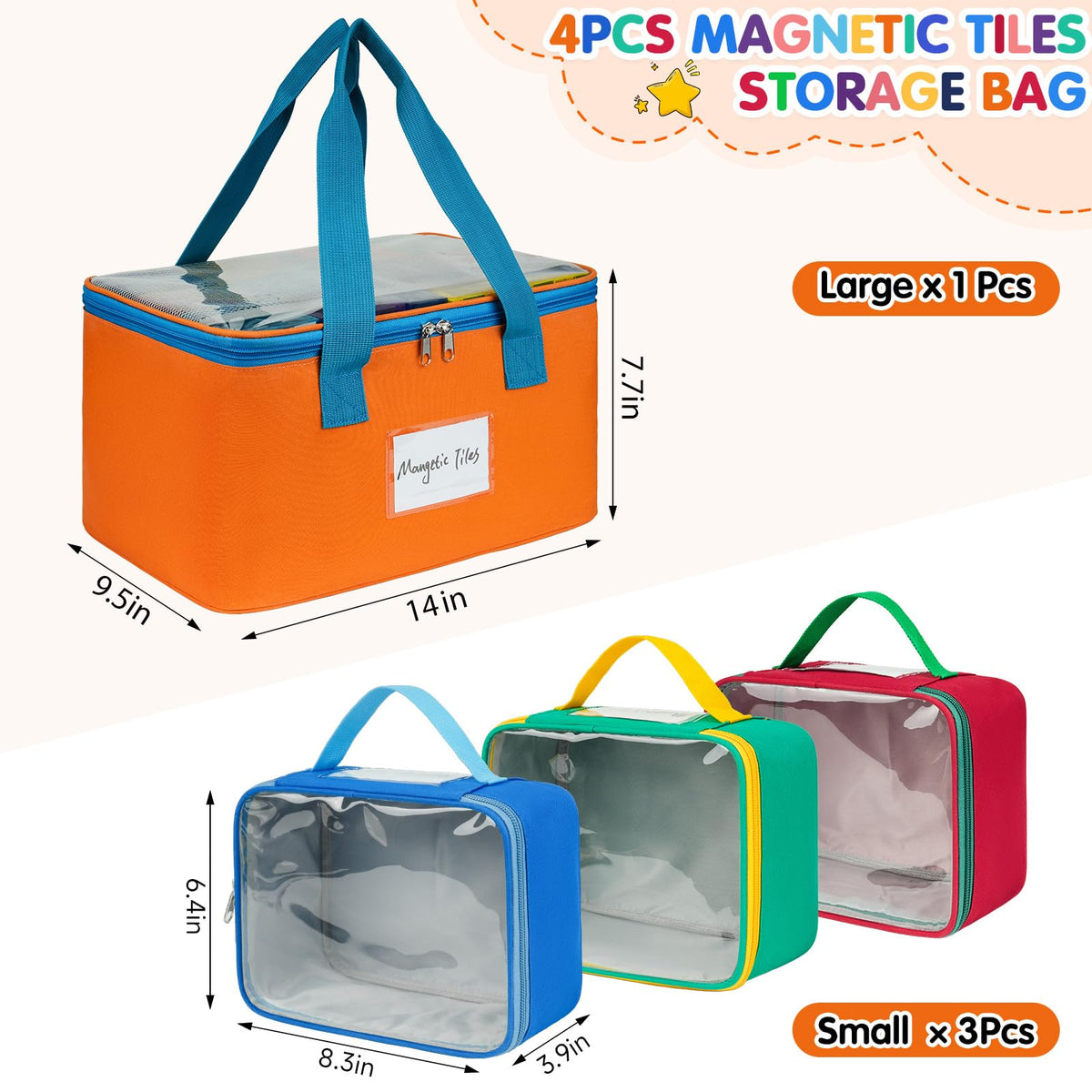 ZIOZERTT tote with sturdy handles for easy travel.