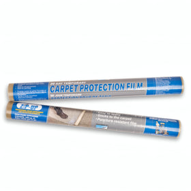 ZIP-UP protection film shields carpets on remodeling projects, residential or commercial