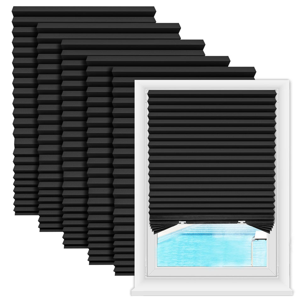 Zipcase six-pack blackout shades displayed, showcasing a complete window covering solution.