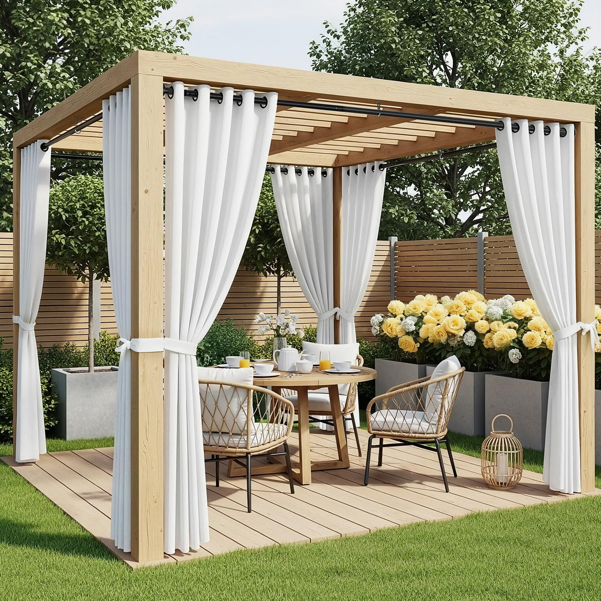 ZipGlo rod suitable for both indoor and outdoor curtains.