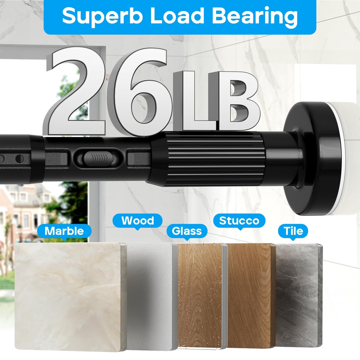ZipGlo rust-proof black finish for outdoor durability