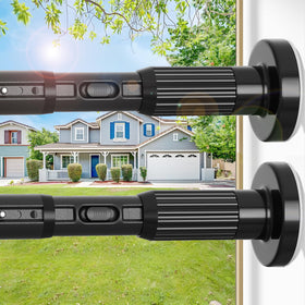 ZipGlo tension curtain rod extendable from 40 to 166 inches for flexible window coverage