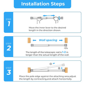 ZipGlo tension rod packaging and guarantee communicate quality and support