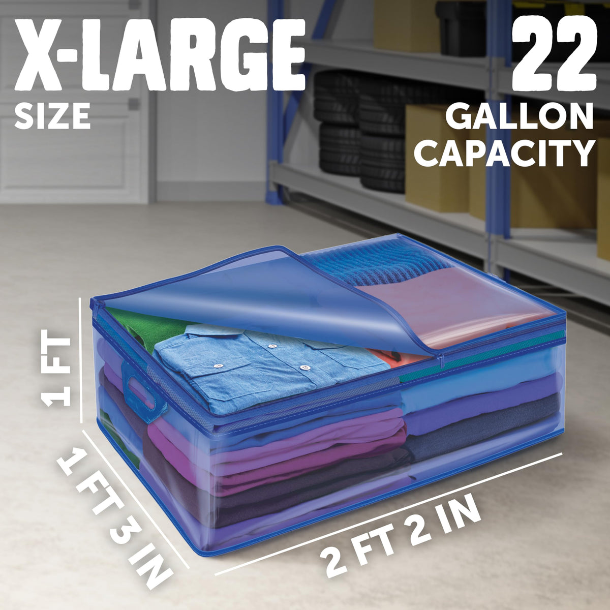 Ziploc Flexible Totes XL showing built-in handles for easy carrying