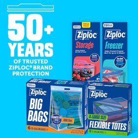 Ziploc Flexible Totes XL 22-gallon capacity for bulky items like blankets