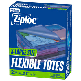 Ziploc Flexible Totes XL with a flexible design for shelves and closets