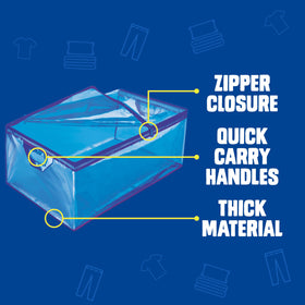 Ziploc Flexible Totes XL stackable design for vertical storage optimization