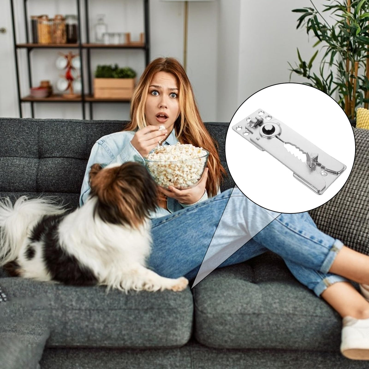 ZIQI easy-installation couch connector for quick setup and teardown.