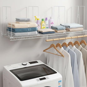 Ziroland white divider demonstrates organized shelves for clutter-free space.