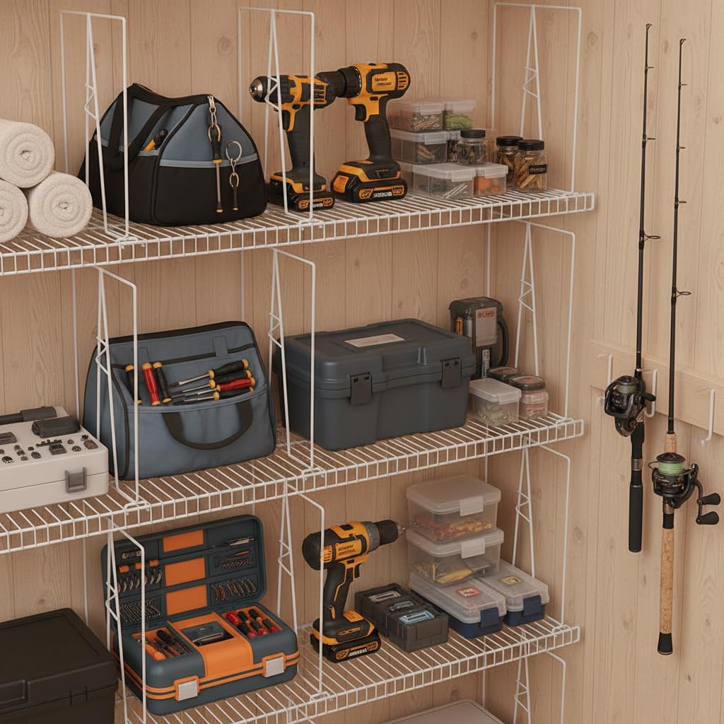Ziroland white divider for tidy closet spaces and easy access.