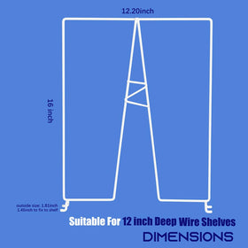 Ziroland white divider side view shows clip-on use on 12-inch deep shelves.