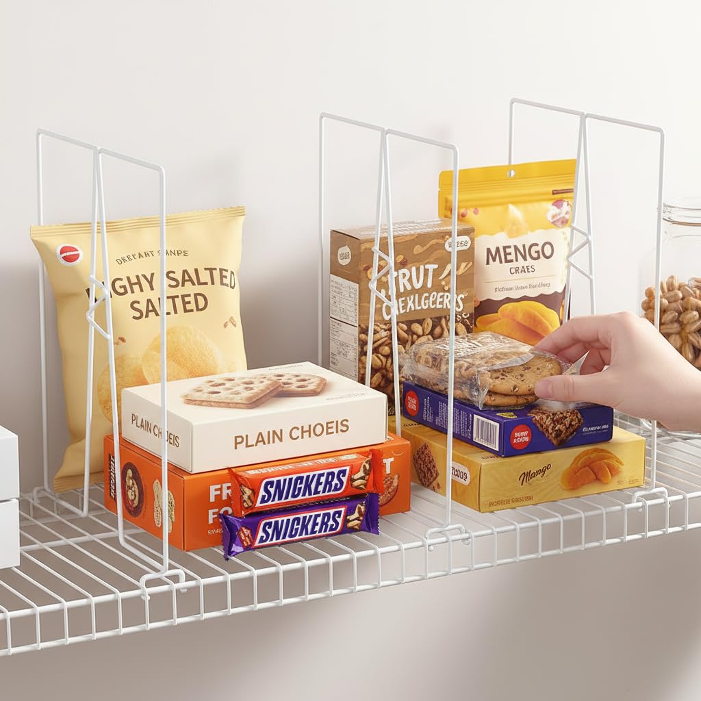 Ziroland divider supports 12-inch deep shelves to separate items efficiently.