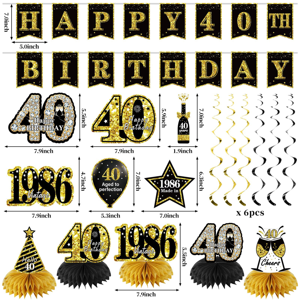 Zirtorei banner reads HAPPY 40th BIRTHDAY for festive photos.