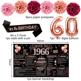 Zirtorei foil 60 balloon provides a shiny focal point for the celebration