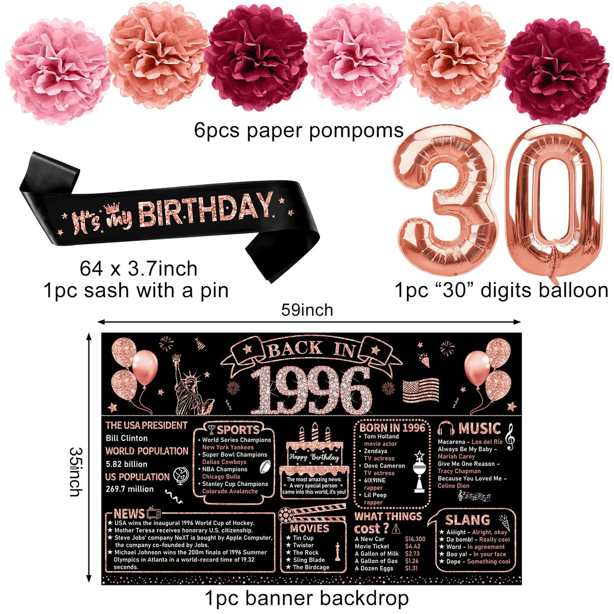 Zirtorei foil 30 balloon serves as a striking centerpiece for the party.