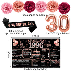 Zirtorei foil 30 balloon serves as a striking centerpiece for the party.