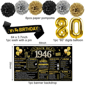 Zirtorei foil 80 balloon adds a shiny focal point to the party.